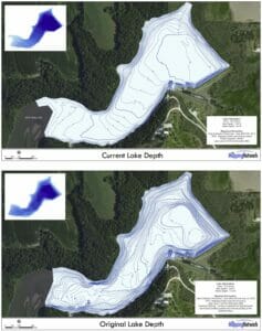 Current and Original Lake Depth