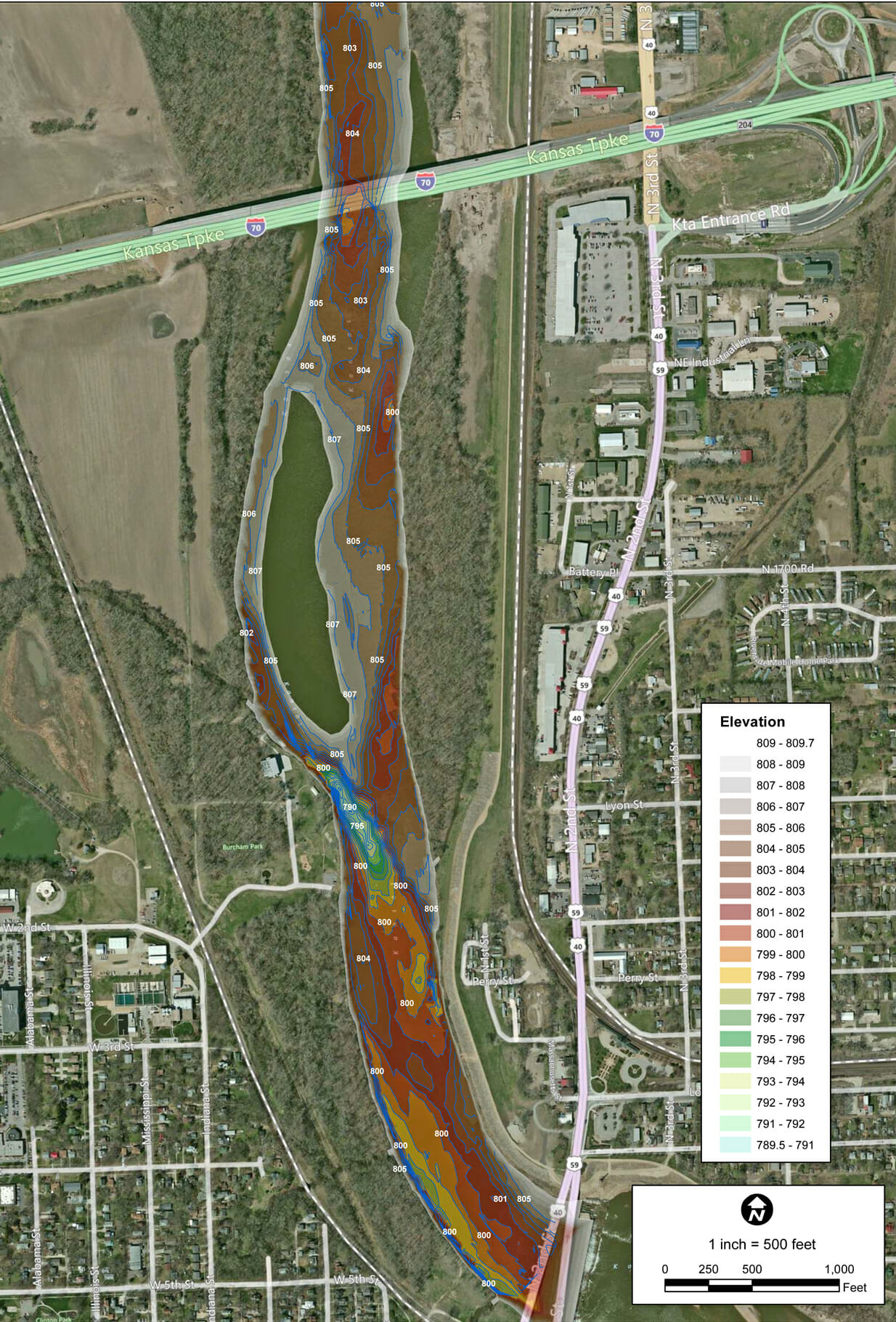 Bathymetry survey to understand capacity for an intake.